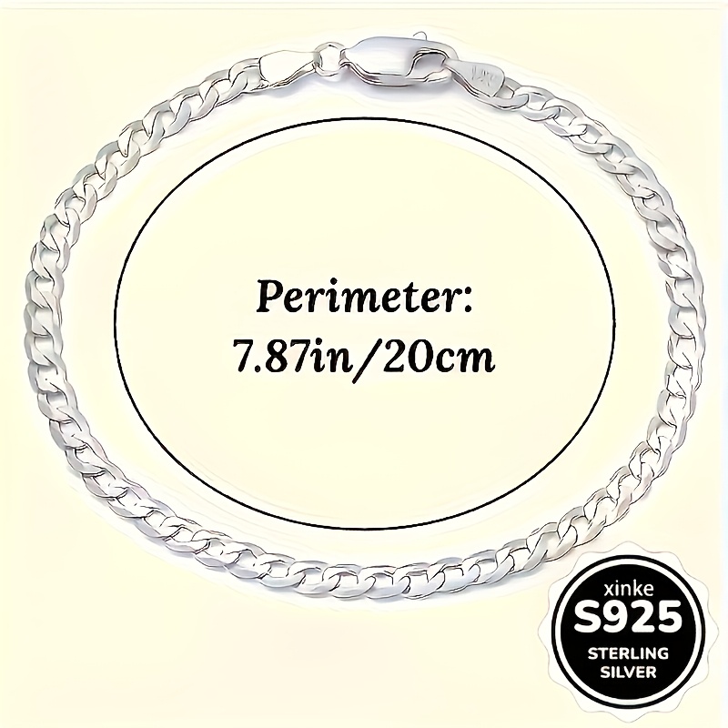 5pc S925 Silver Bracelet Set, Trendy Layering Styles
